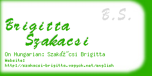 brigitta szakacsi business card